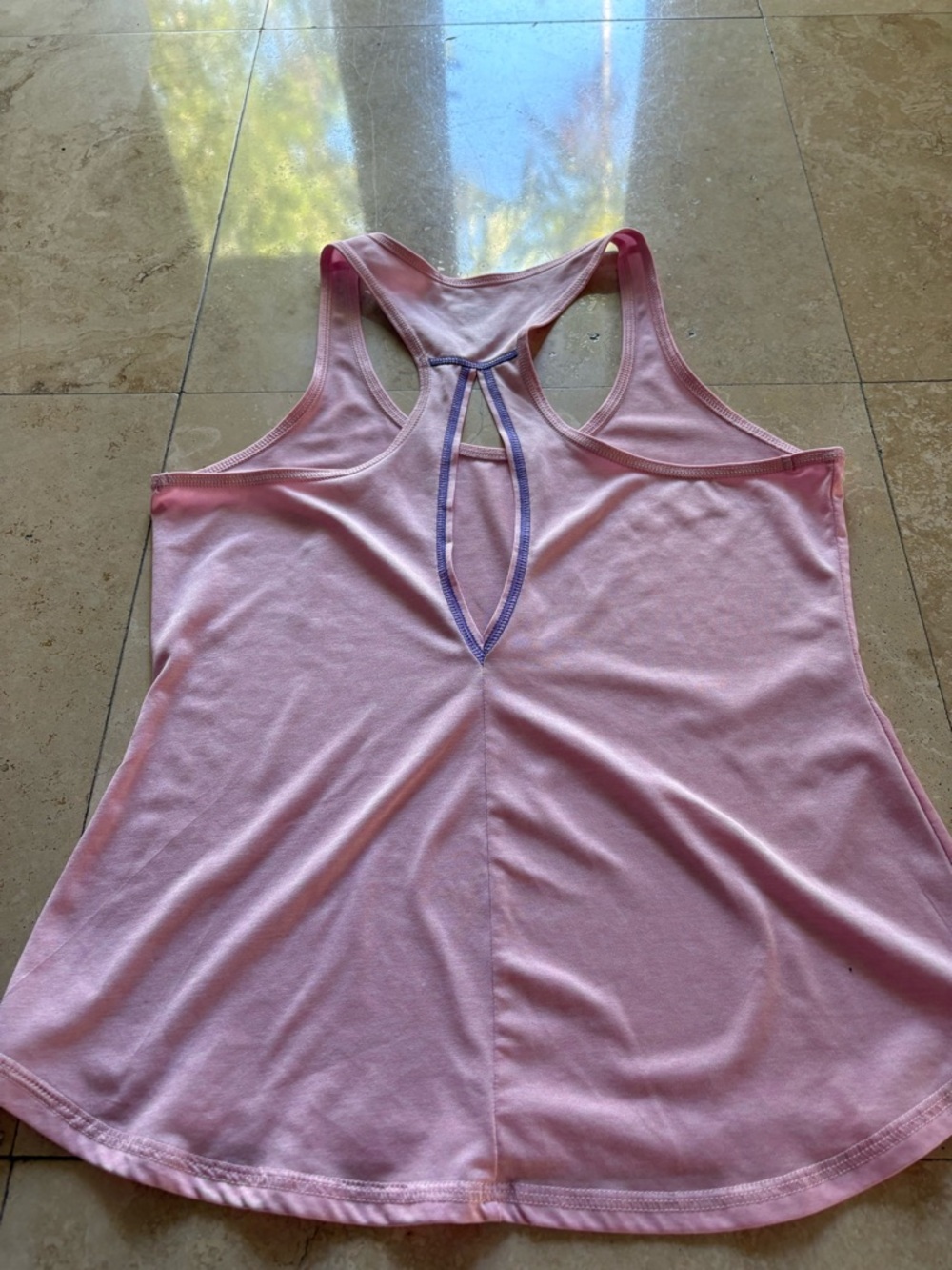 Avia Light Pink Racerback Tank with Keyhole Trim